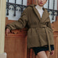 Belted Lapel Cozy Winter Coat