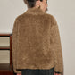 Button Lapel Teddy Jacket