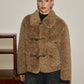Button Lapel Teddy Jacket