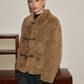 Button Lapel Teddy Jacket