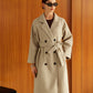 Elegant Belted Long Winter Coat