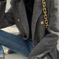 Wool-Blend Chevron Tweed Fit Blazer