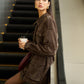 Velvet Pleated Cargo Polo Jacket