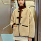Button Faux Fur Winter Coat