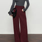 Vintage Pleated Wide-Leg Pants