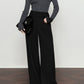 Vintage Pleated Wide-Leg Pants