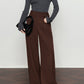 Vintage Pleated Wide-Leg Pants