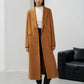 Suede Button Long Blazer