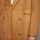 Suede Button Long Blazer