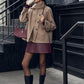 Pleated Button Scarf Jacket