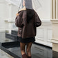 Fleecing Faux Leather Lapel Jacket