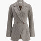 Chevron Lapel Cinched Blazer