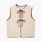 Lace Up Fleece Vest
