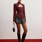 Cutout Slim Blazer With Shoulder Pads