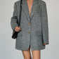 Tweed Long Blazer Without Belt