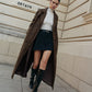 Leisure Belted Tweed Long Coat