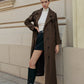 Leisure Belted Tweed Long Coat