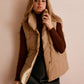 Turtleneck Quilted Zipper Vest