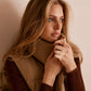 Turtleneck Quilted Zipper Vest