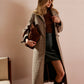 Checked Button Long Coat