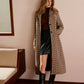 Checked Button Long Coat