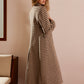 Checked Button Long Coat