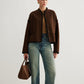 Minimalist Contrast Trim Tweed Jacket