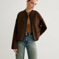Minimalist Contrast Trim Tweed Jacket