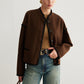Minimalist Contrast Trim Tweed Jacket