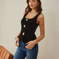 Velvet Metal-Button Vest
