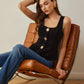 Velvet Metal-Button Vest