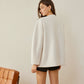 Metal-Button Wrap Warm Coat