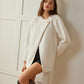 Metal-Button Wrap Warm Coat