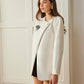 Metal-Button Wrap Warm Coat