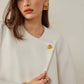 Metal-Button Wrap Warm Coat