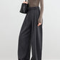 Wool-Blend Tweed Pleated Pants