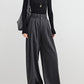 Wool-Blend Tweed Pleated Pants