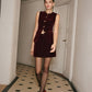 Metal-Button Velvet Cinched Vest