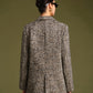 Chevron Tweed Belted Blazer