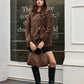 Velvet Button Bow Coat