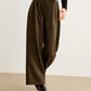 Slim-Belt Pleated Pants