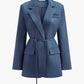 Elegant Slim-Belted Blazer