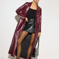 Basic PU Leather Button Jacket