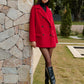 Button Warm Lapel Coat