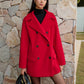 Button Warm Lapel Coat