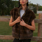 Double-Sided Drawstring Zipper Minky Vest
