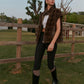 Double-Sided Drawstring Zipper Minky Vest