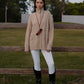 Turtleneck Breasted Cable Knit Outerwear