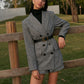 Houndstooth Button Tweed Blazer