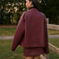 Stand Collar Faux Leather Zipper Jacket